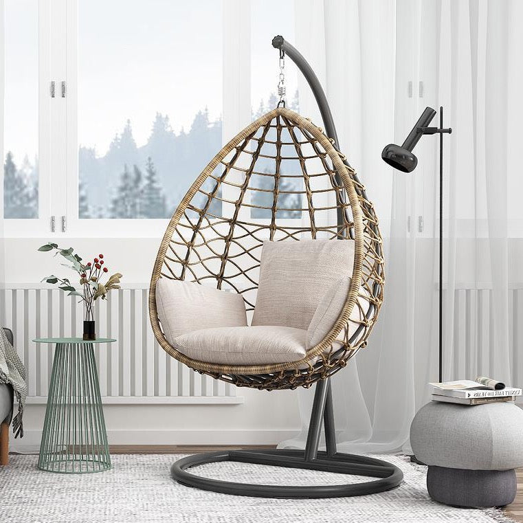 Kye Rattan Garden Hanging Egg Chair with Stand, Indoor/ Outdoor Furniture | Weilai Concept