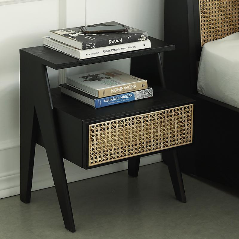 Lambeth Bedside Table, Black | Weilai Concept