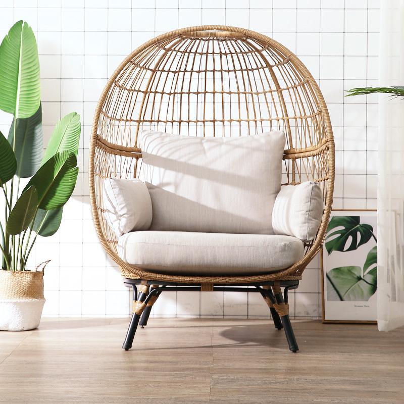 Simera Rattan Garden Ball Chair with Stand, Indoor/ Outdoor Furniture | Weilai Concept