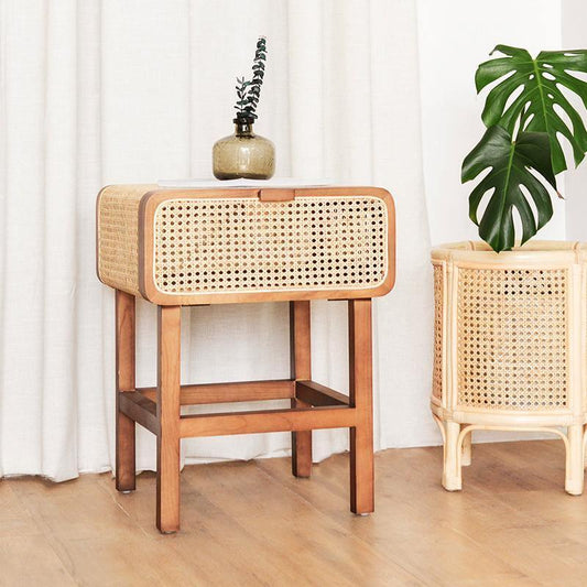 Wren Rattan Side Table, Bedside Table | Weilai Concept